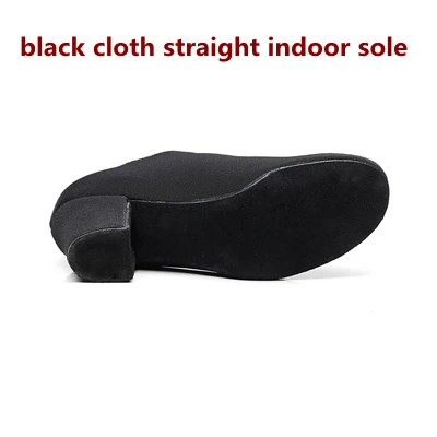 Women's Leather Latin Dance Shoes Ballroom Dancing Shoes Soft Sole Sailor Dance Shoes Adult Practice Dance Shoes Of Cloth - Цвет: cloth straight in