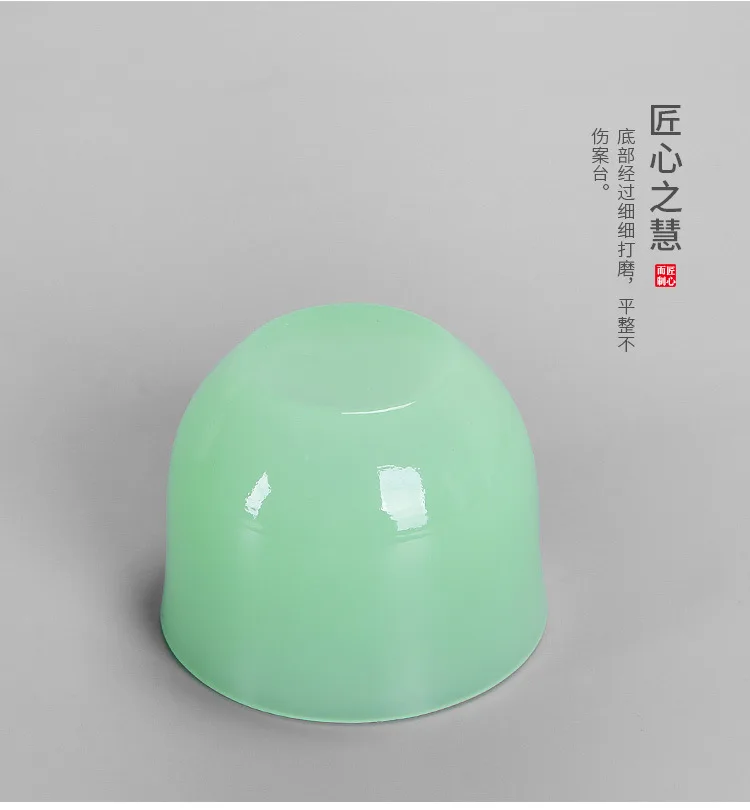 Керамическая стеклянная мастер чашка белый фарфор Dehua ручной работы suet jade Фарфор уникальный нефритовый стиль, высококачественный чай предметы домашнего обихода