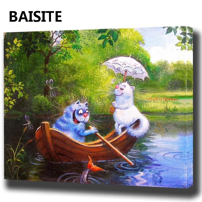 Картина маслом по номерам BAISITE сделай сам на холсте для гостиной Декор дома