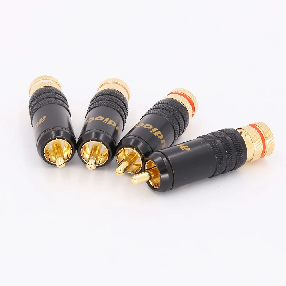 Audiocrast 4 шт 24K позолоченный RCA аудио разъем для пайки аудио/видео | Электроника