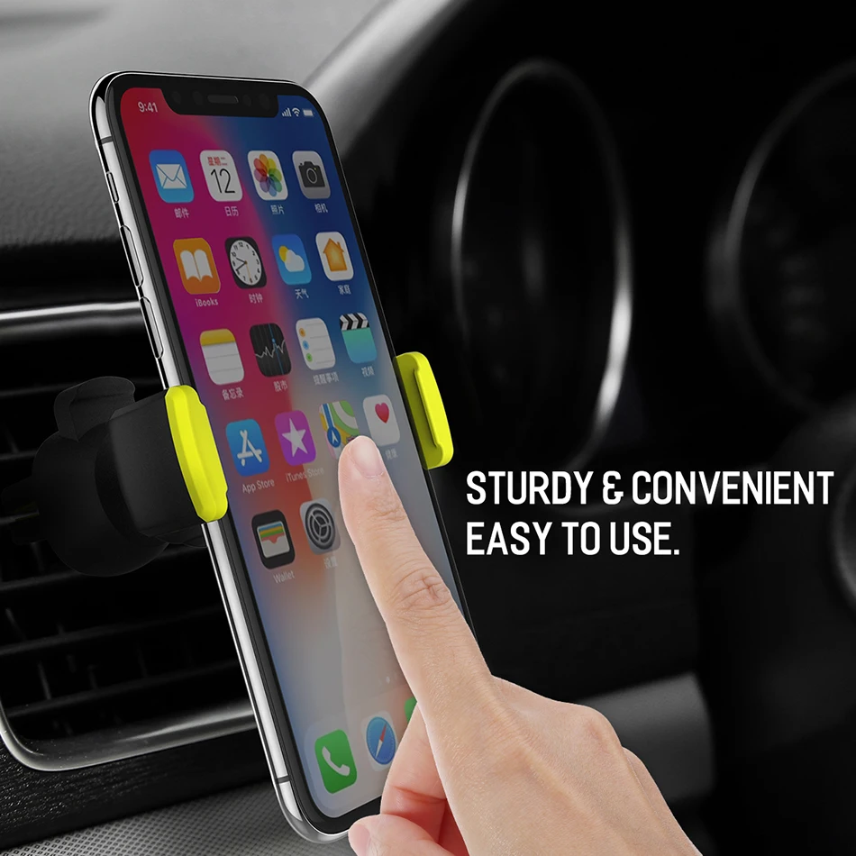 Автомобильный держатель для телефона ROCK для iPhone 8X7 XS, мини держатель на вентиляционное отверстие, вращение на 360 градусов, автомобильный держатель для телефона, автомобильная подставка для телефона