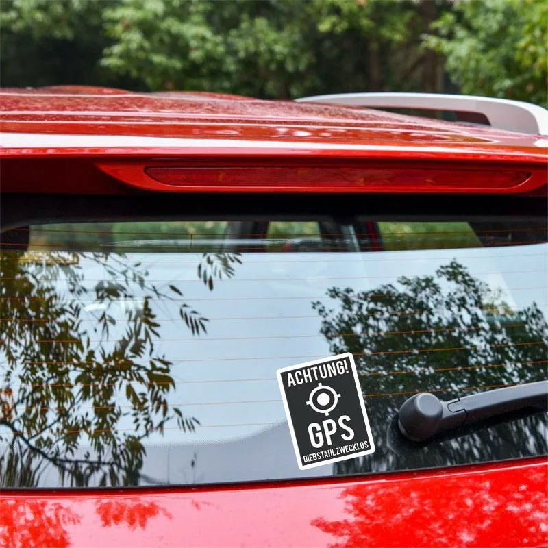 

YJZT 9.1*11.9CM Achtung GPS DiebstahlZwecklos Decals Car Sticker PVC C1-3083