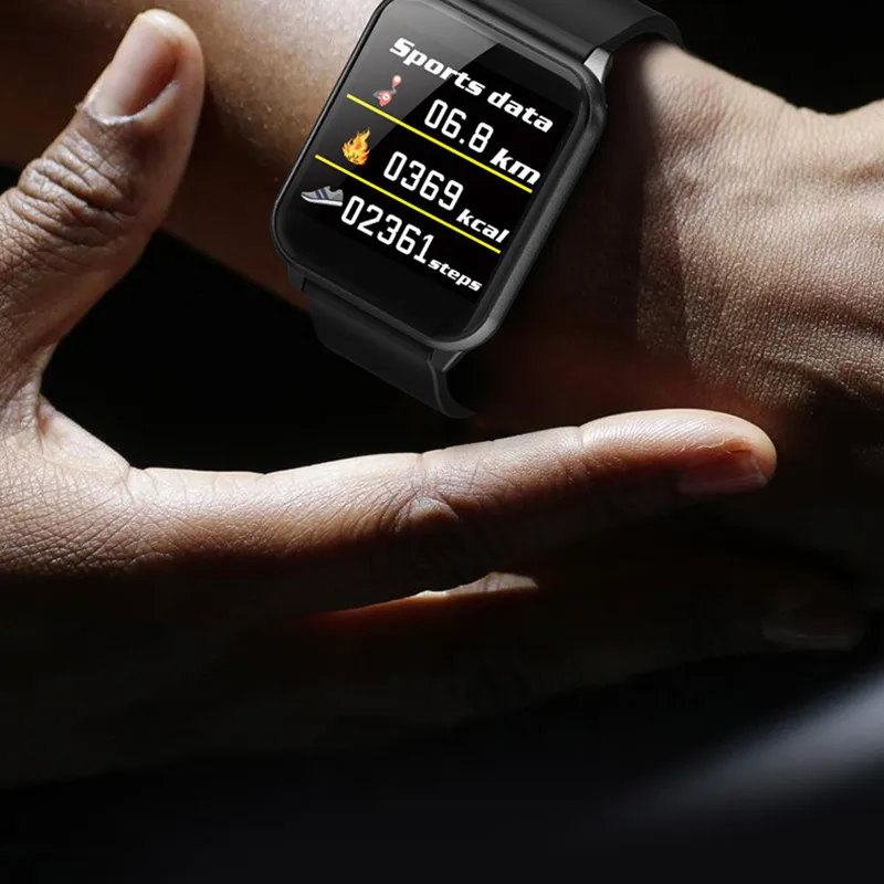 Фитнес часы с шагомером для мужчин и женщин спортивные Смарт сенсорным Bluetooth