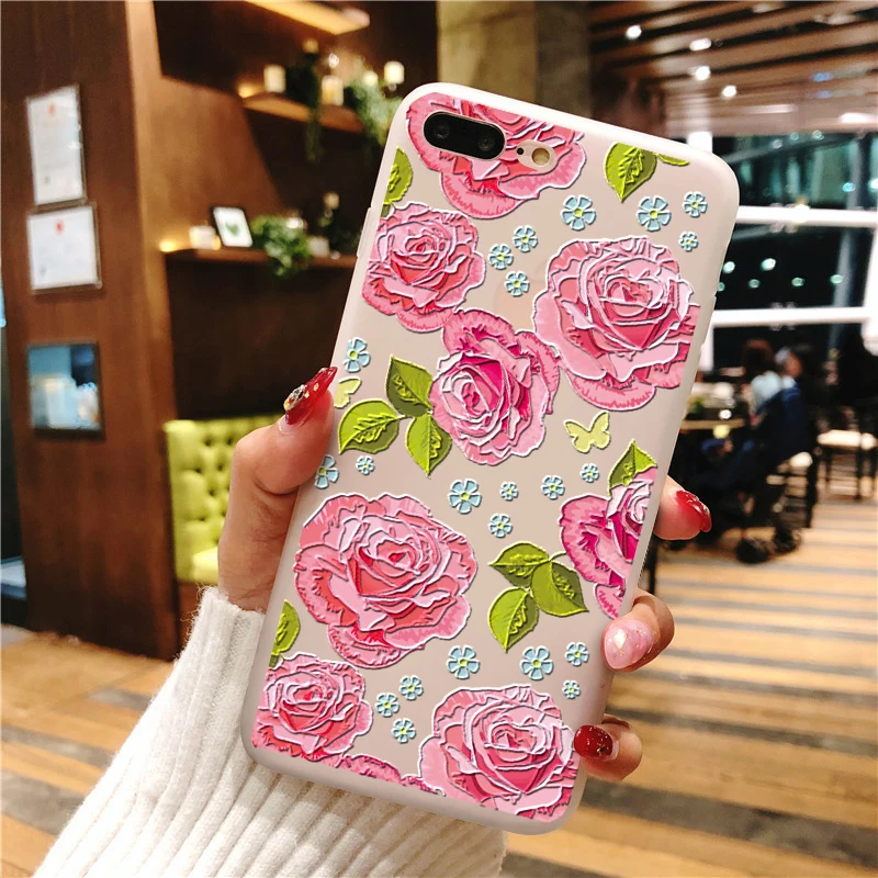 8fhhua 3D рельефный чехол с изображением цветов для Samsung Galaxy A70 A7 A9 A10 A20e A30 A40 A50 A60 A6 A8 J4 J6 S6 S7 S8 S9 S10 плюс S10e Note 9 8 Coque - Цвет: 8fhhua