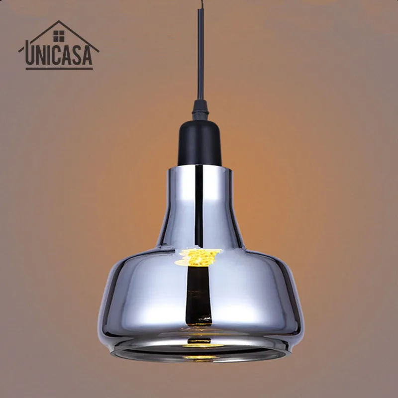 Светодиодные современные подвесные светильники со стеклянным абажуром