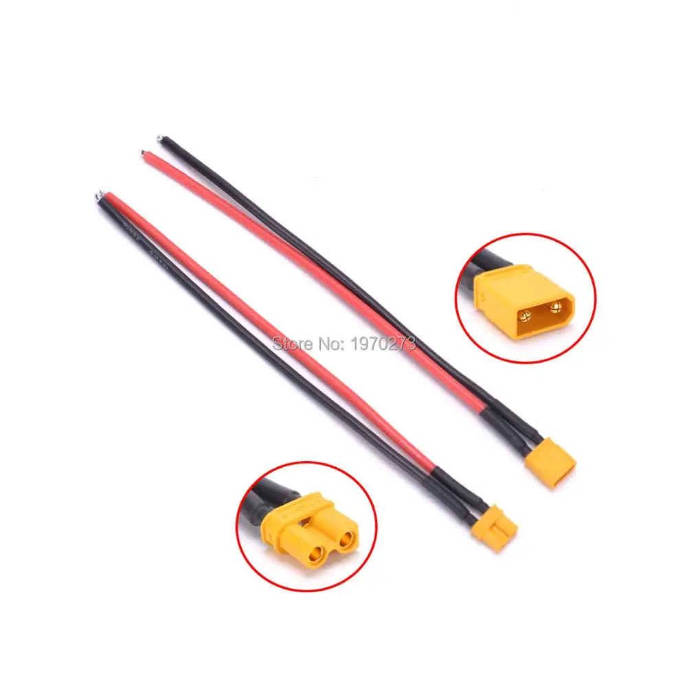 1 шт. XT30 мужской/женский разъем с 16AWG силиконовой проволокой 10 см кабель для