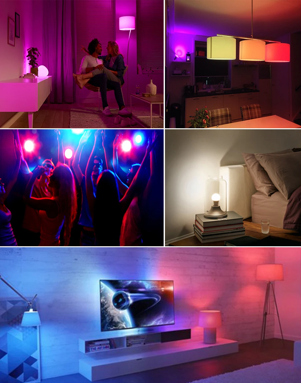 Цветная(RGB светодиодный лампы E27 затемнения 16 Цвет изменение Волшебная осветительная лампа 5 Вт 10 Вт 15 Вт AC 110 V 220 V RGB+ белый ИК пульт дистанционного управления смарт-лампада