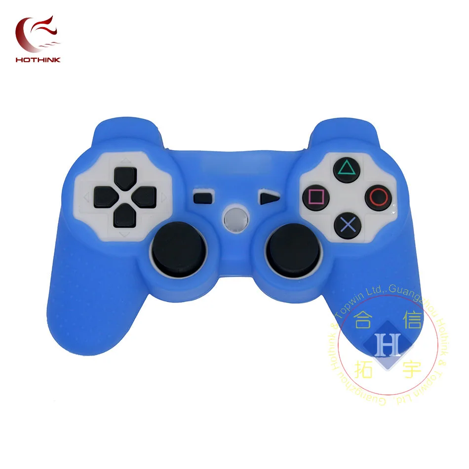 HOTHINK защитный силиконовый чехол, кожный чехол, мягкий чехол для Playstation 3 PS3, контроллер dualshock 3, геймпад - Цвет: Синий