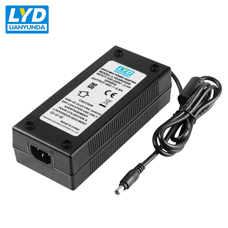 48v 2.5A Стандартный C14 настольный Тип dc 48v2.5a адаптер питания с штепсельной вилкой ЕС