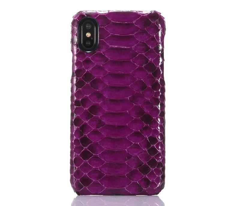 Solque роскошный 3D чехол для телефона из натуральной кожи питона s для iPhone X XS Max 10 из натуральной кожи ультра тонкий жесткий чехол со змеей