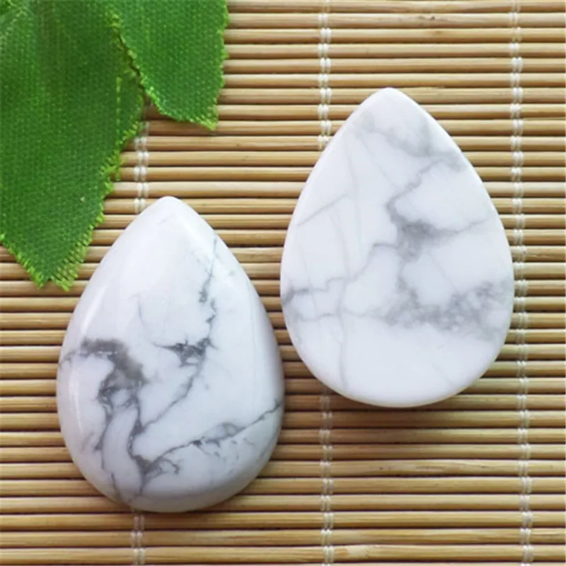 (2 шт./лот) оптовая продажа натуральный белый кабошон кабошона 31x23x6 мм модные