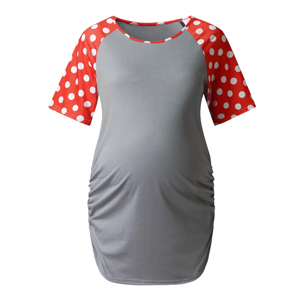 Women Maternity Clothes Print Short Sleeved Round Neck Pregnant Pregnancy Shirt Breastfeeding Enfermeria | Мать и ребенок