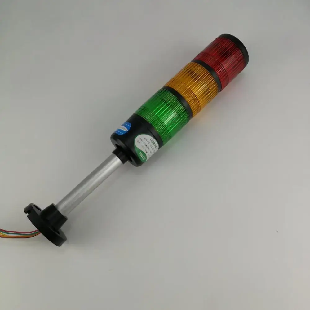 3 layer rod 100mm Безопасность стек настенный светильник Промышленный 3 слоя Черный настоящий светодиодный сигнальный Маяк предупреждение светильник лампа аварийной сигнализации складной Предупреждение светильник для станков с ЧПУ - Цвет: 3 layer rod 100mm