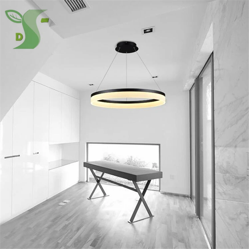 Светодиодные подвесные светильники Акриловые ceil ing light 24 160W hanglamp 1 3 кольцо белый