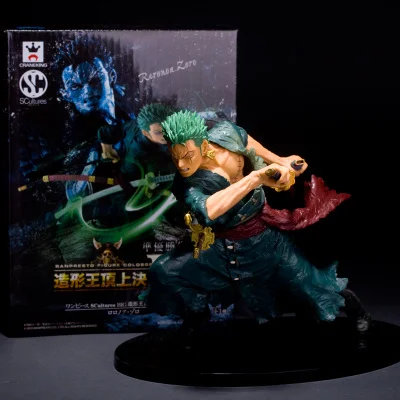 Аниме One Piece Roronoa Zoro Размер 15 см в коробке ПВХ экшн фигурка Коллекционная модель