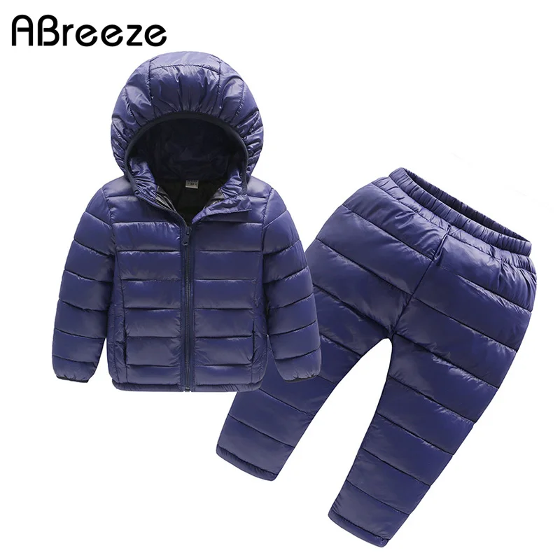 Детский комплект комплекты одежды для мальчиков и девочек зимний пуховик с