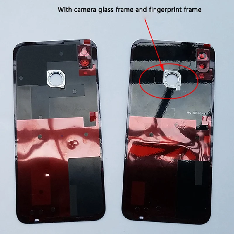 Задняя крышка аккумуляторного отсека для Huawei nova 3e стеклянная рамка задней камеры