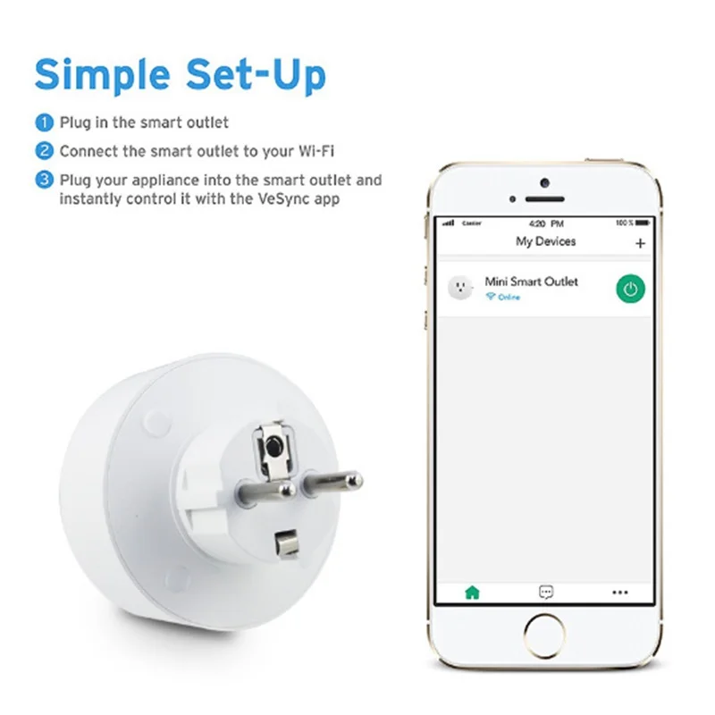 WiFi Smart Plug Mini Outlet пульт дистанционного управления умная розетка таймер работает с