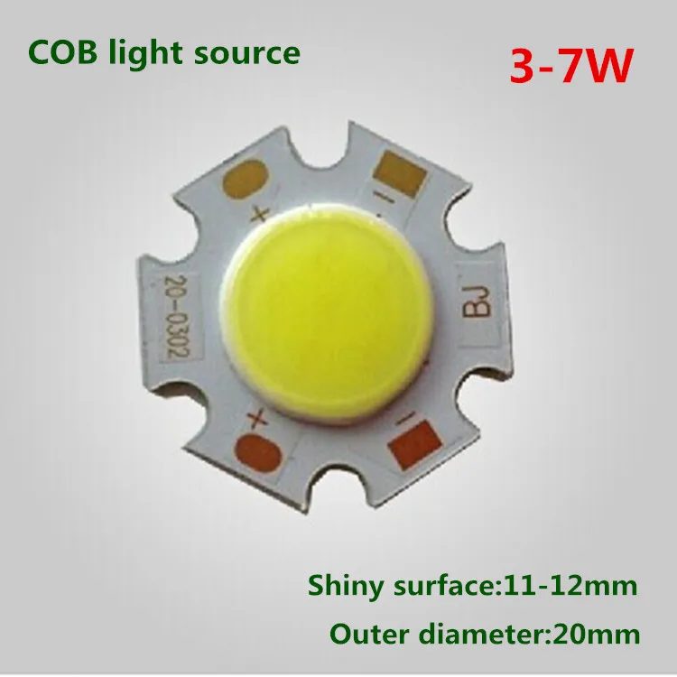 100 шт. COB 3 Вт 5 7 10 led cob Чип 240-1200лм сторона 11-20 мм чип на борту точечное освещение
