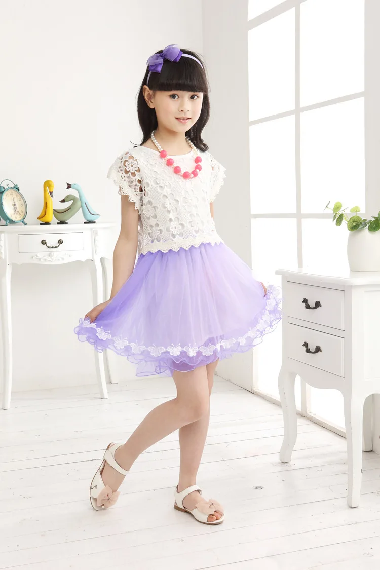 Новинка 2019 кружевное платье принцессы с цветочным узором праздничное для