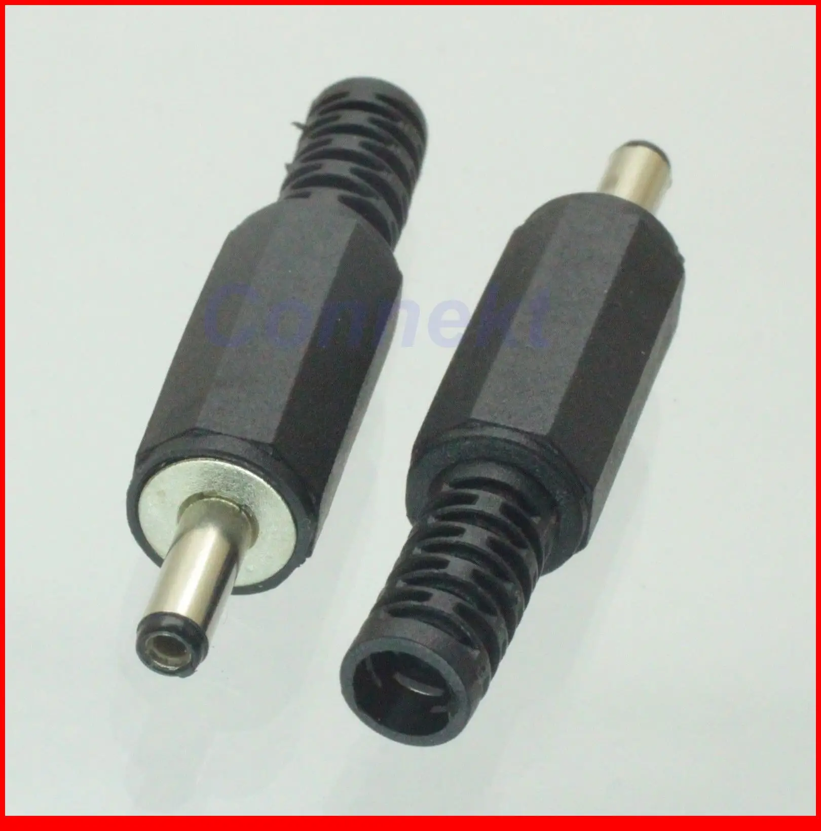 

50pcs/lot DC Power Male plug Connector 3.5mmx1.3mm Adapter Plastic Handle Black Head
