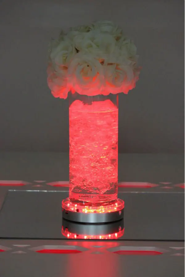 Wireless remote controlled Wedding Led Centerpiece LED Light Base Candle Lamp Floralytes Floral Party Decoration | Дом и сад