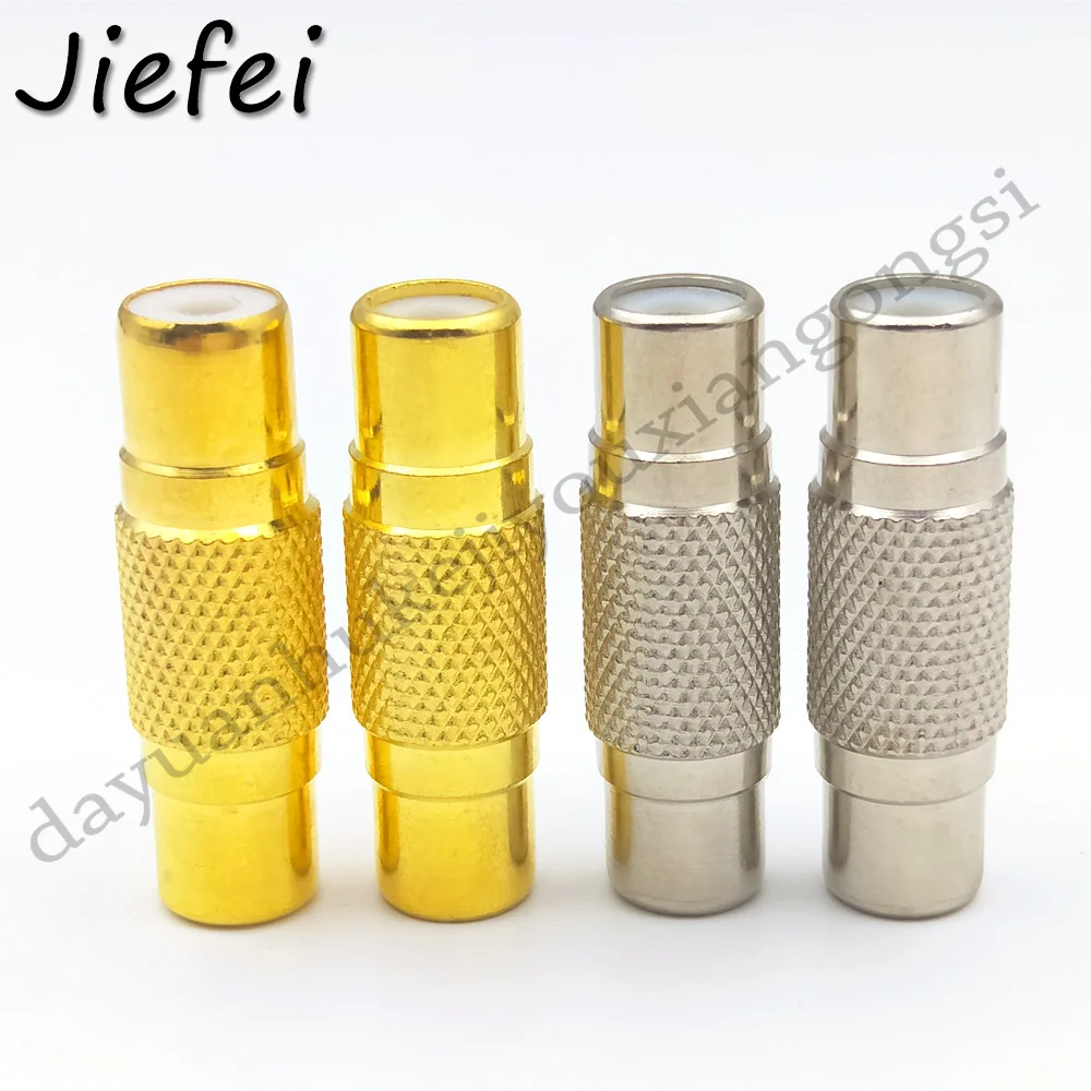 

10pcs 2 color Gold or silver RCA Connector Plug Adapters RCA Female to RCA Female ( Female to Female ) Connector