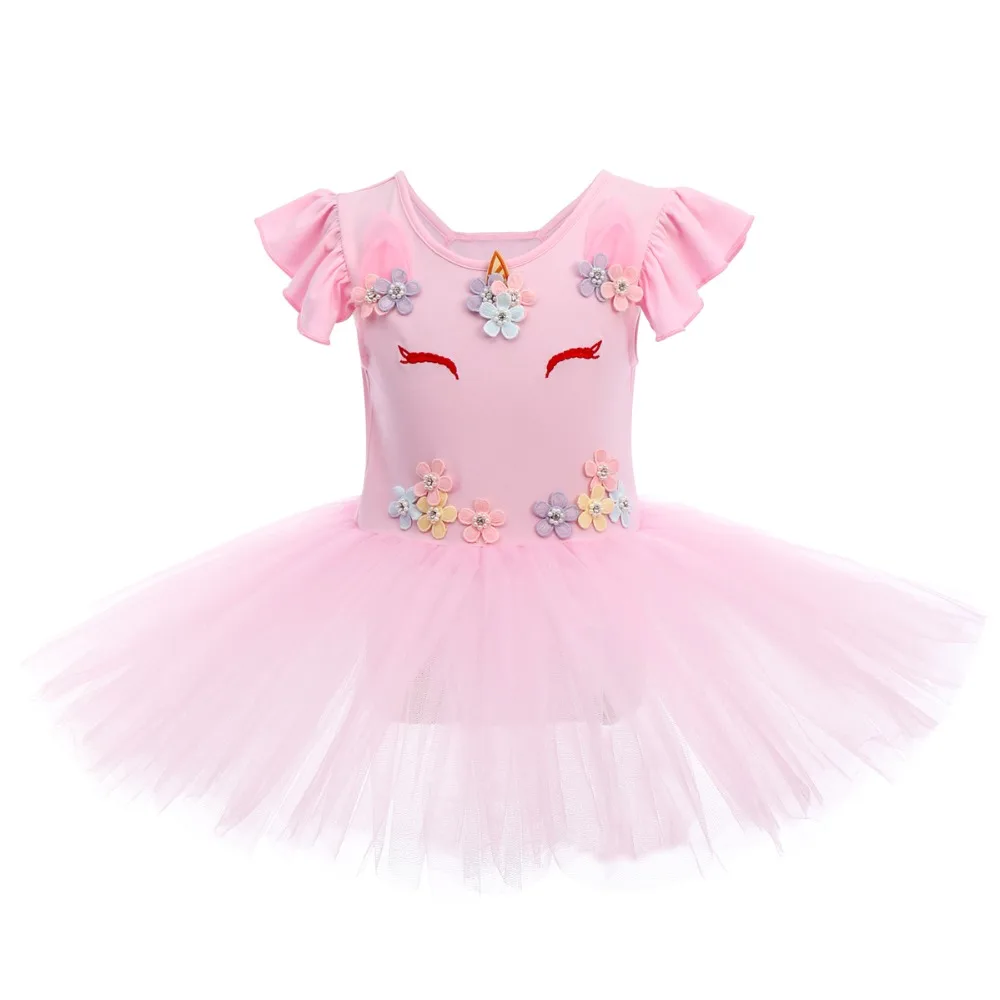 Kids Girls Unicorn Style Leotard Ballet Dance Dress Toddler Dancewear Gymnastics Costumes Princess Tutu |