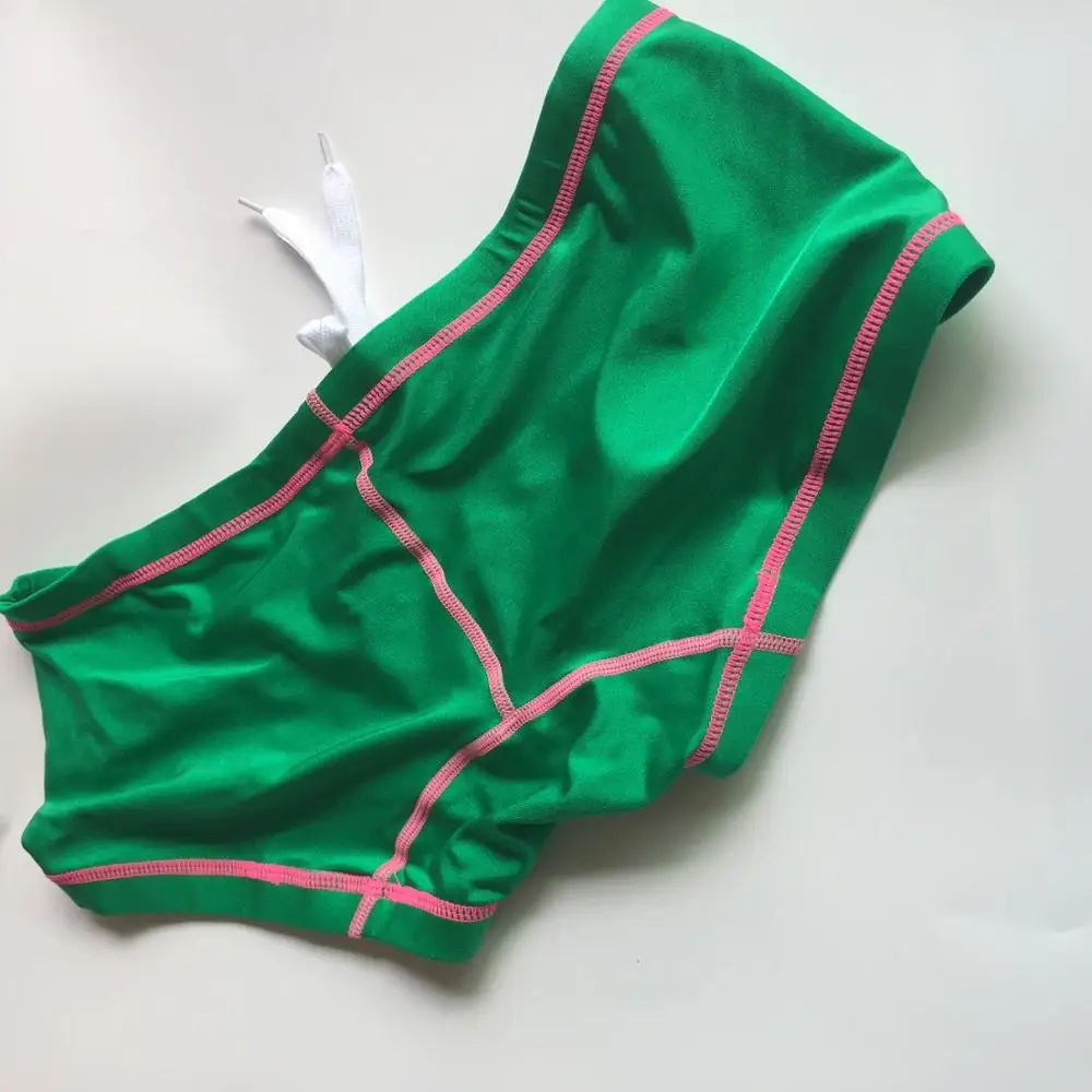 Seobean Essential мужская белая сексуальная купальная одежда шорты для серфинга зеленые