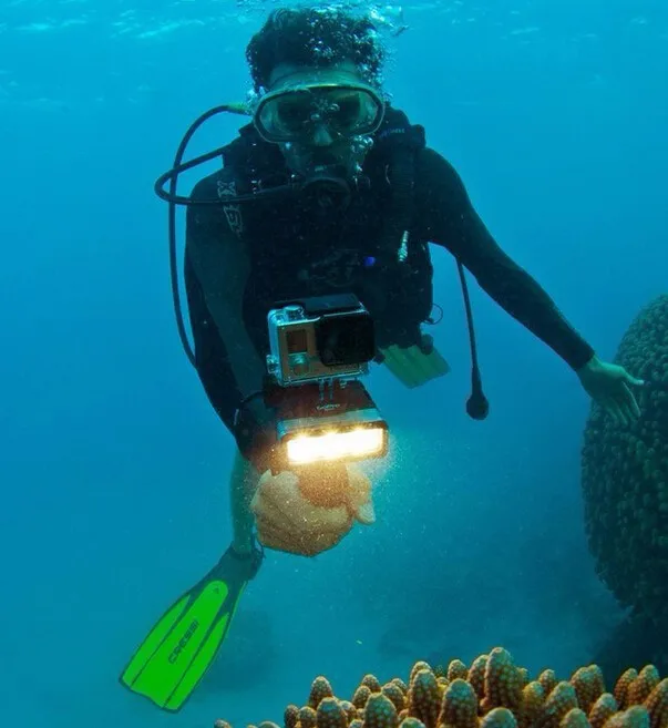 Новая Водонепроницаемая светодиодная вспышка для видеосъемки Go Pro, подводная лампа для дайвинга для GoPro Hero43 +,SJ4000для Xiaomi Yi SJCAM, аксессуары (art.: 7923bd976) - 7923bd976