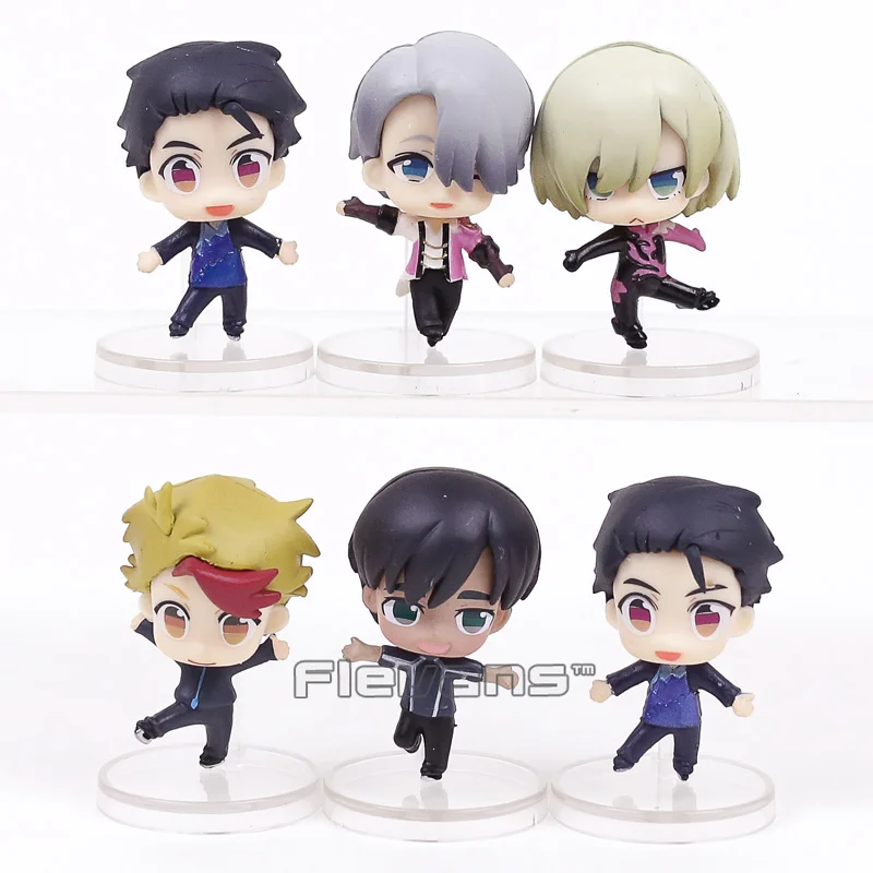 Аниме Yuri on Ice Katsuki Victor Plisetsky Phichit Kenjiro Мини фигурки из ПВХ игрушки 6 шт./компл. 5