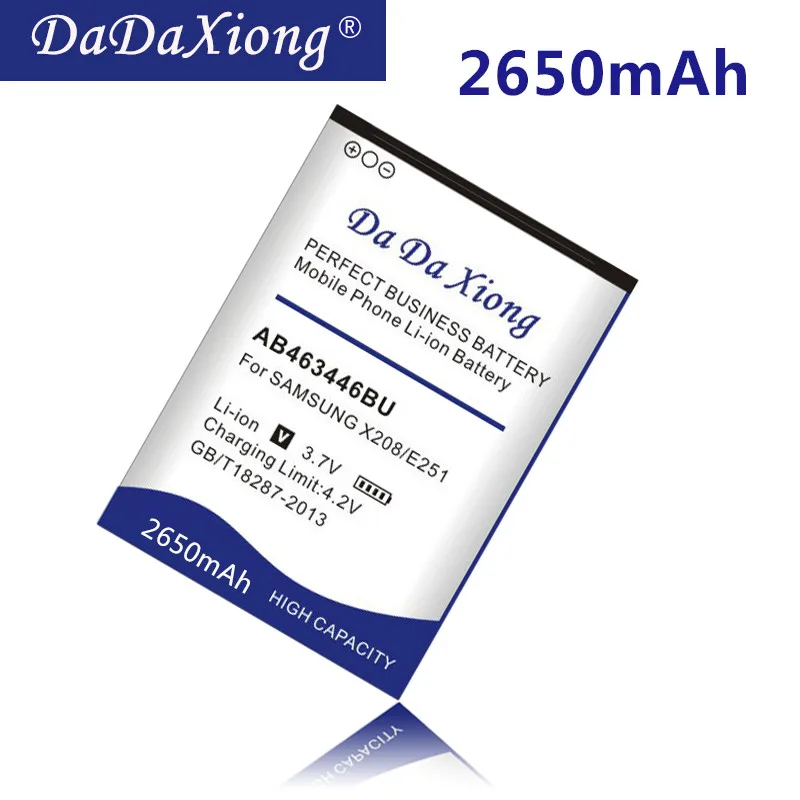 Аккумулятор DaDaXiong AB463446BU 2650 мАч для Samsung SGH C512 X208 1258 1250 C3300K B189 B309 F299 X969 | Мобильные