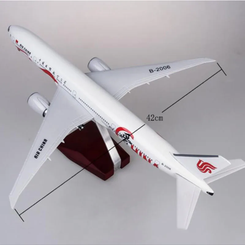 47 см 1/157 самолет Boeing 777 B777 Dreamliner самолет Air China Airlines модель W светильник и колесо литой под давлением пластиковый полимерный самолет