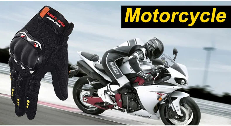 Полный палец черный moto rcycle Перчатки Защитное снаряжение moto крест перчатки дышащая moto квадроцикл Спорт на открытом воздухе Велосипеды Перчатки