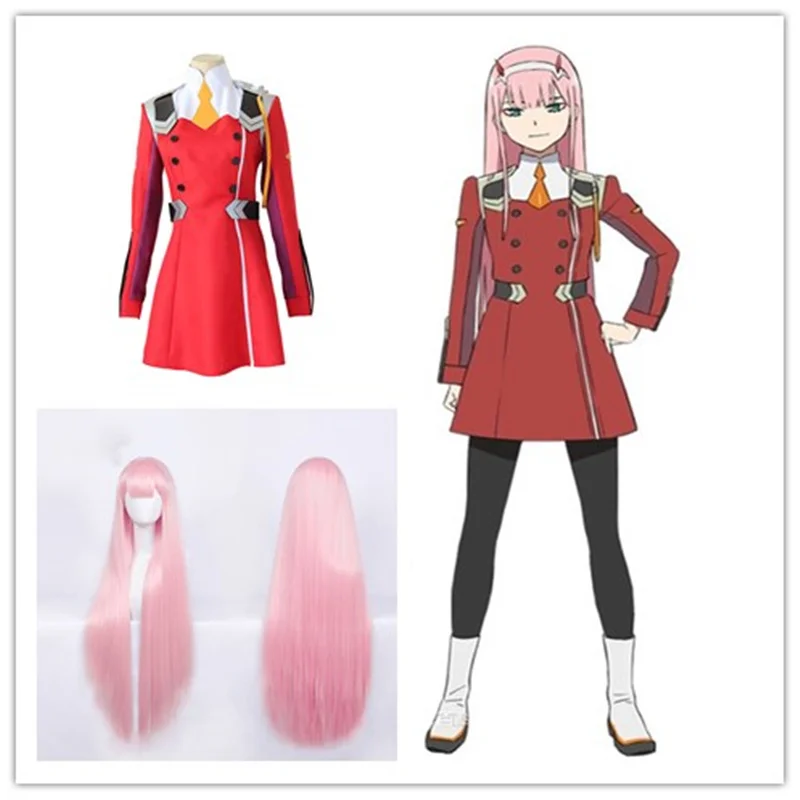 

ZERO TWO Costume,Japanese Anime DARLING in the FRANXX ZERO TWO CODE 002 Cosplay Costume Adult Women KOKORO Uniform Suit Clothes