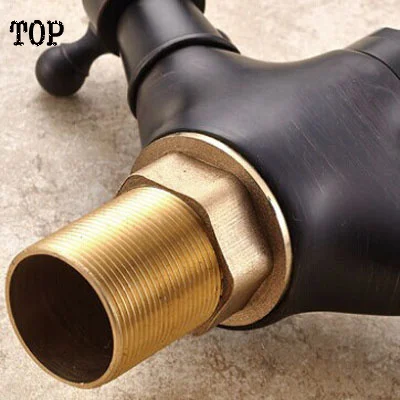 Смеситель для кухни с двойной ручкой одним отверстием черный|kitchen mixer|bronze kitchenkitchen