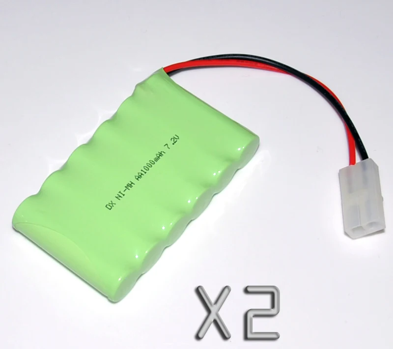 2 шт. аккумуляторные батарейки 7 в AA 1000 мАч никелево металлогидридные