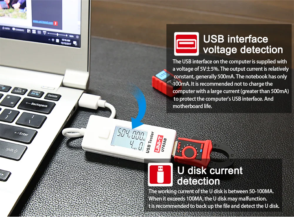 USB тестер UNI-T UT658 UT658B U диск доктор Вольтметр для зарядного устройства емкость 9 в телефон ноутбук мобильный мощность безопасности монитор