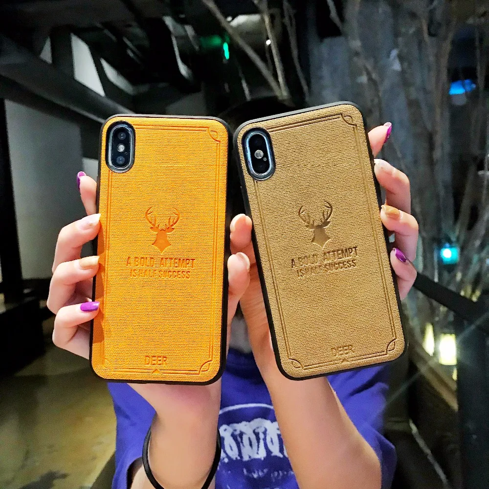 Luxury Deer case for iPhone 7 Retro Colorful Frosted Soft Silicone cover apple iPhones 6 6s 6plus 7plus 8 8plus Funda |