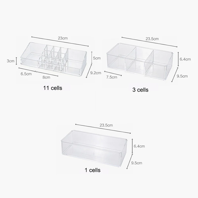 Portable Transparent Makeup Organizer Storage Box Acrylic Make Up Cosmetic Drawers | Дом и сад