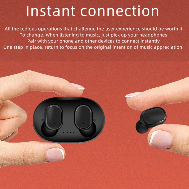 Hangrui A6S TWS Bluetooth 5 0 Беспроводная гарнитура наушники с шумоподавлением спортивные