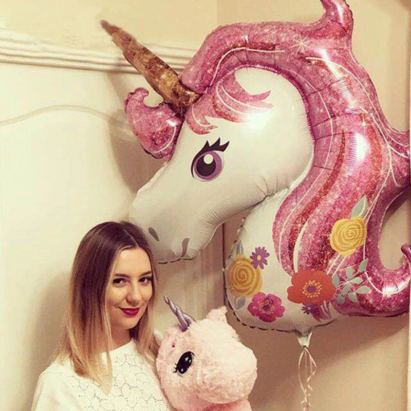 Единорог вечерние баллон из гелий воздушный шар Globos надувные радужные животные balony детские игрушки для душа украшения Anniversaire