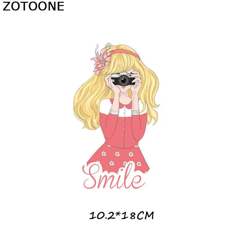 ZOTOONE/красивая модная одежда для девочек с утюгом на уровне А, нашивки с теплопередачей, пирография для самостоятельного изготовления футболок, одежда с декоративным принтом - Цвет: 13