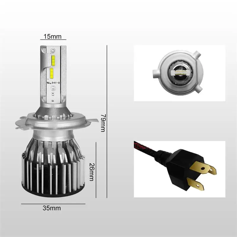 

Modified super bright LED Car Headlight H4 H7 H11 9005 HB3 9006 50W 6000K 6000LM light Bulb Headlamp Lamps Light Bulb CSP TX1860