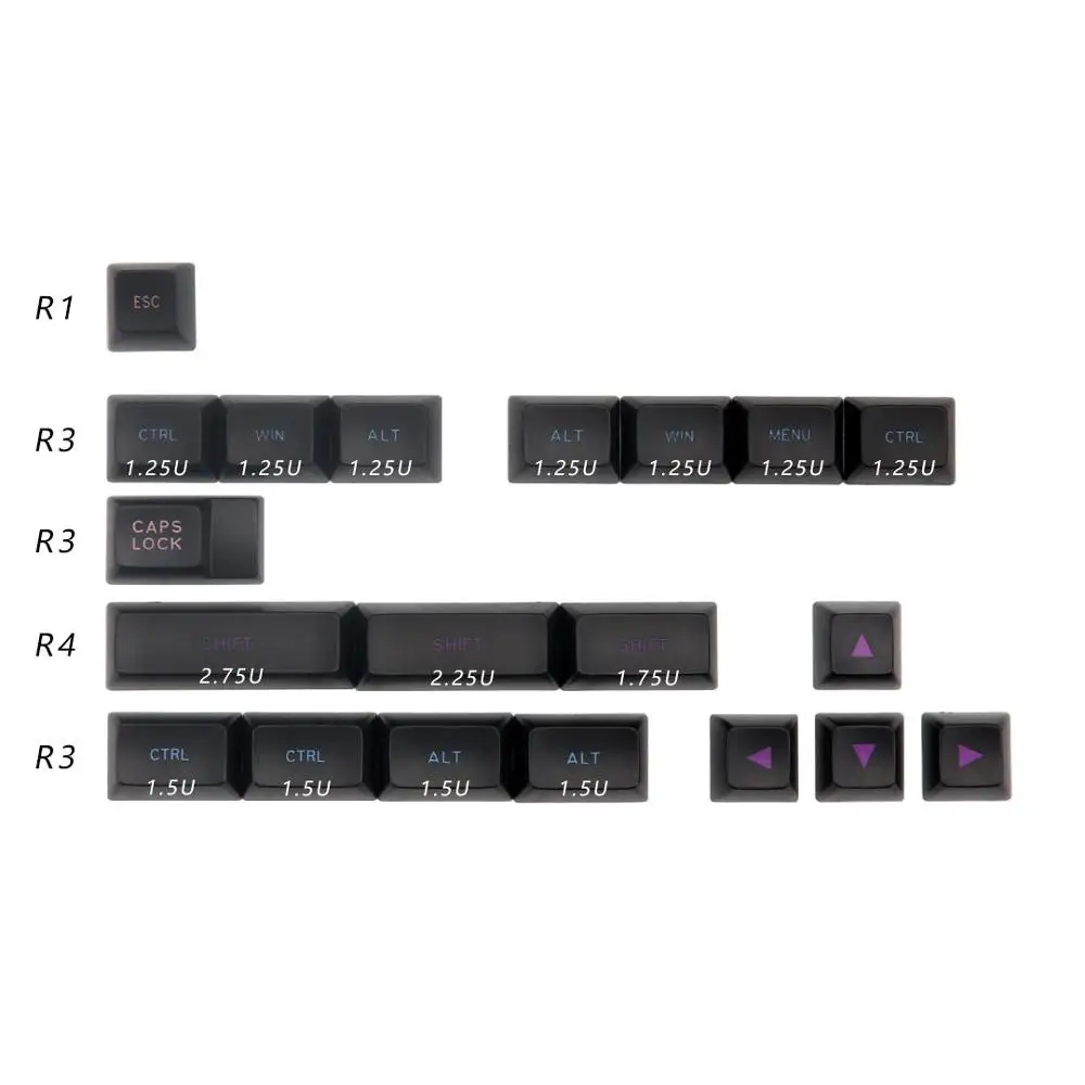 Stars KIT 1 MAXKEY SA Stars Keycaps набор Doubleshot ABS 125 клавиш для механической клавиатуры cherry mx - Цвет: Stars KIT 1