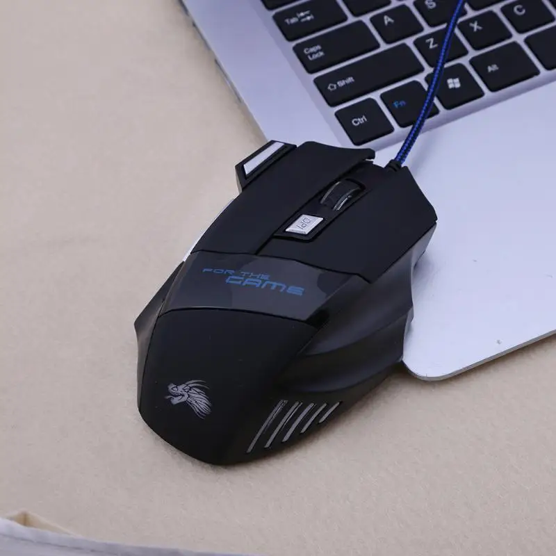 SUODAO Профессиональный 5500 Точек на дюйм светодиодный Проводная Оптическая USB Мышь 7