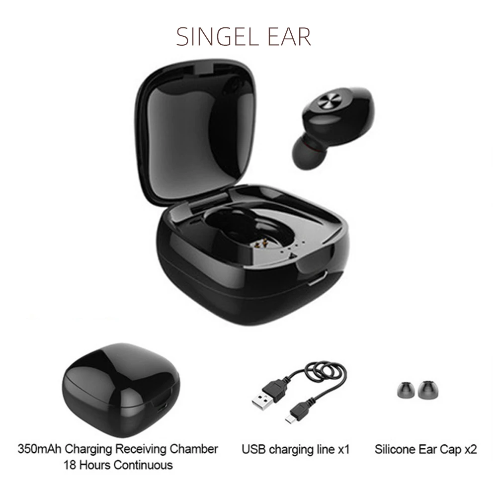 Single ear headset TWS XG12 Наушники Беспроводные Bluetooth 5,0 шумоподавление HD стерео IPX5 Wterproof игровые гарнитуры с микрофоном для телефона Bluetooth - Цвет: Single ear headset