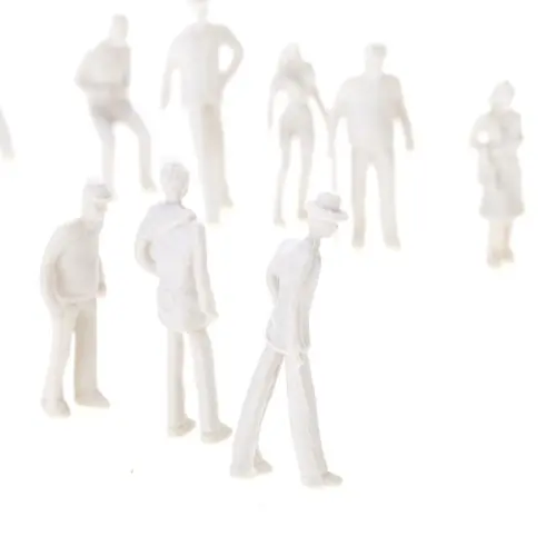 ABWE 100 шт. Неокрашенная модель поезд люди цифры 1:75|people figures|model traintrain model figure |