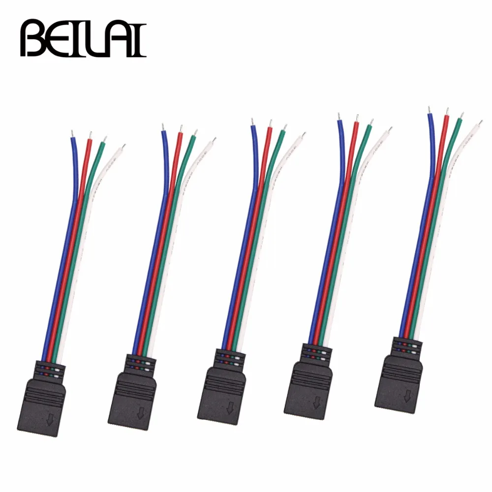 4pin RGB светодиодные ленты Разъем для SMD 2835 3528 5050 RGB светодиодные ленты 5 шт./лот