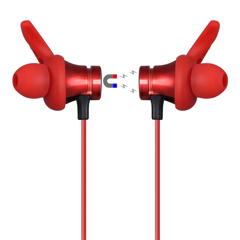 Магнитные беспроводные наушники вкладыши Bluetooth с микрофоном водонепроницаемая
